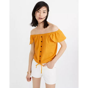 Madewell Off The Shoulder Celestial Gold Top